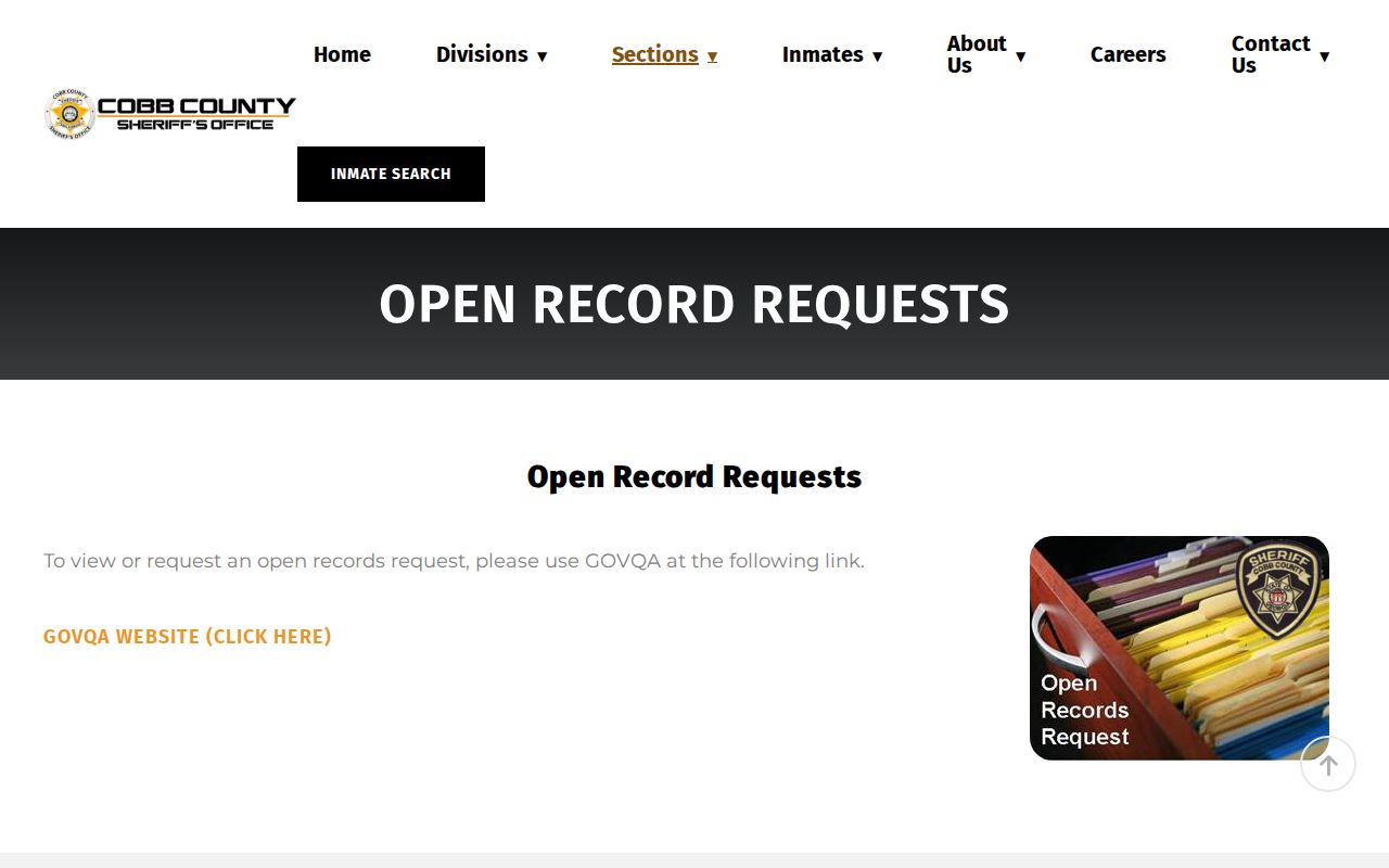 Cobb County outstanding warrant open-records direction